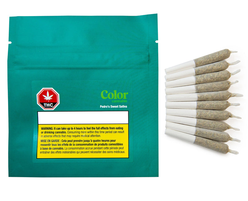 COLOR CANNABIS PEDROS SWEET SATIVA (S) PRE-ROLL - 0.35G X 10