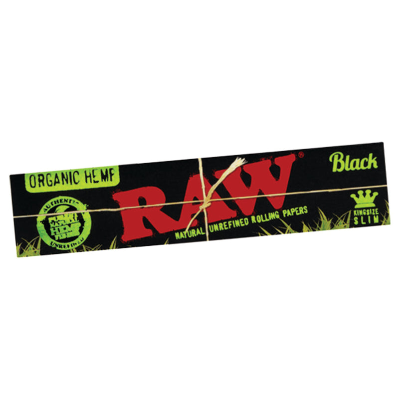 RAW BLACK ORGANIC KING SIZE SLIM ROLLING PAPERS